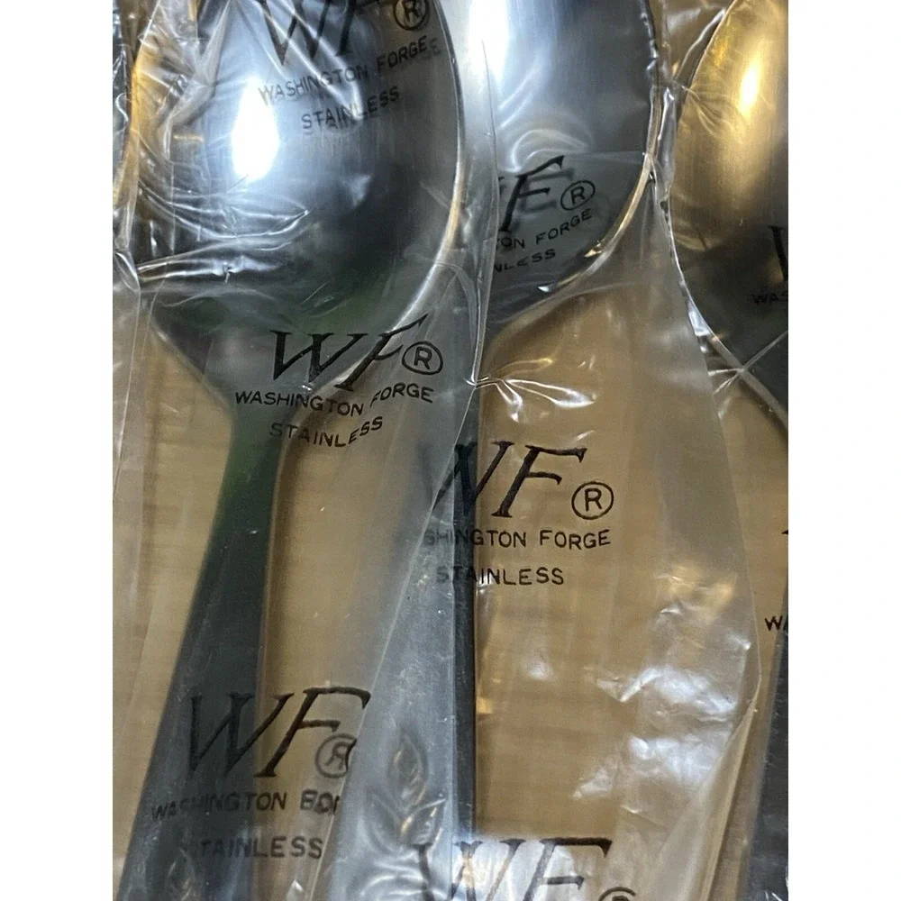 Washington Forge Avon Rose Stainless Flatware Set of 49 with Box‎ VTG MCM